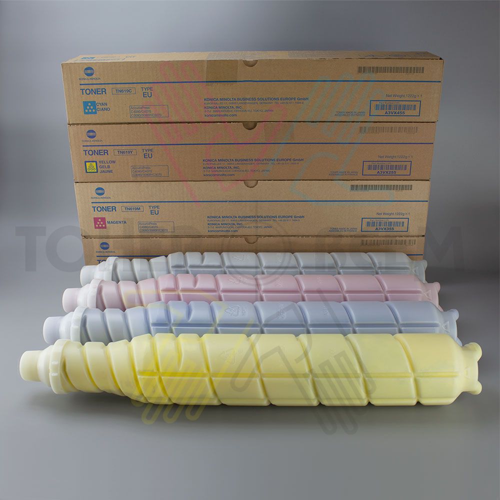 Комплект тонеркартриджей Konica Minolta TN-619 CMYK (A3VX155/255/355/455)