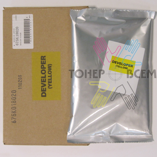 Девелопер, носитель (developer) желтый (Yellow) для Xerox DC 240, 242, 250, 252, 260, WC 7655, 7665, 7675, 7755, 7765, 7775